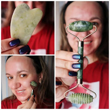 Load image into Gallery viewer, Jade Roller + Gua Shua Set
